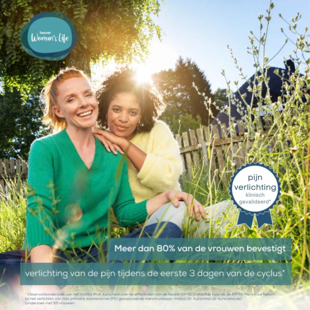 Beurer EM 50 Menstruatie Warmteband - TENS apparaat tegen Endometriose - Warmtetherapie (43°C) - Onopvallend te dragen - Draadloos te gebruiken: 6 x 20 min. per keer - Menstrual Relax incl. Gelpads