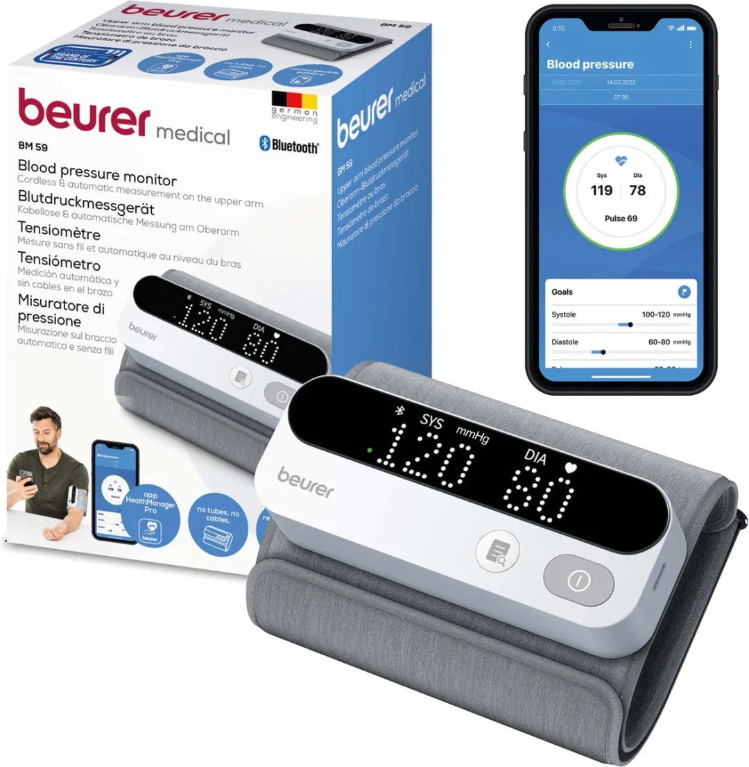 Beurer BM 59 Bloeddrukmeter - Oplaadbaar - 4 Profielen - 120 Metingen