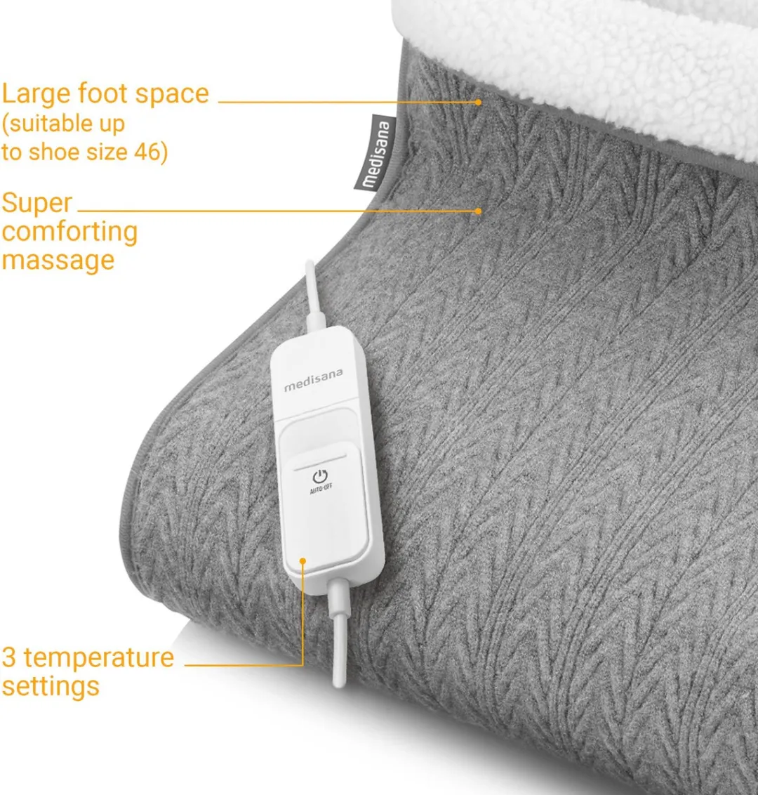 Medisana FW 150 Voetenwarmer - 3 standen - grijs/wit