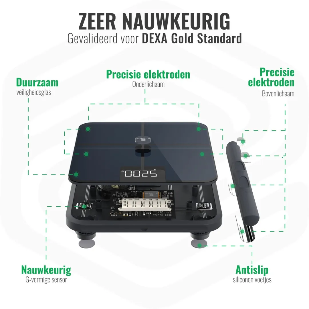 e.volve Personenweegschaal Digitaal - 180kg - Donkerblauw