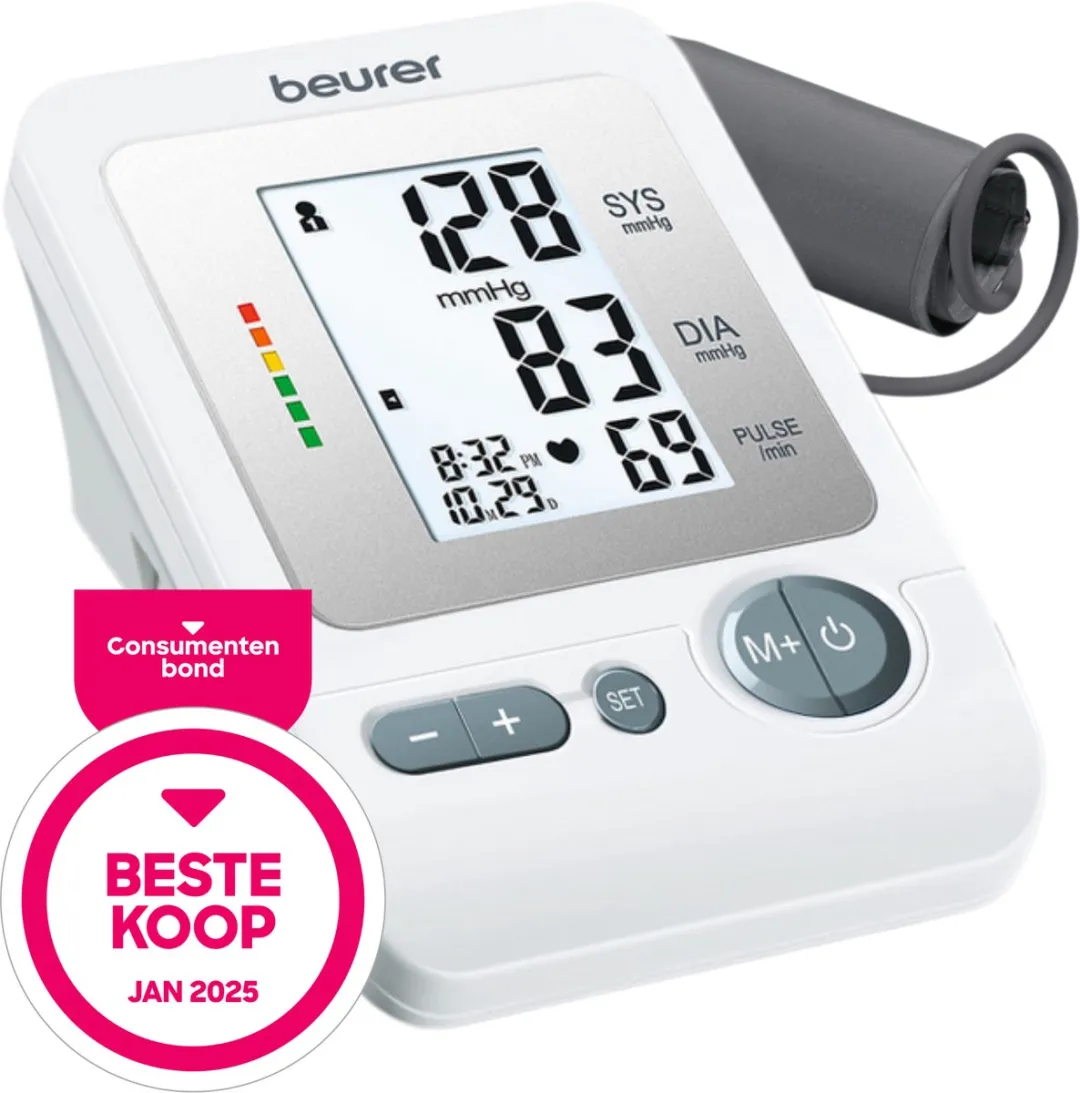 Beurer BM 26 Bloeddrukmeter - 4 Gebruikers - Manchet 22-35cm