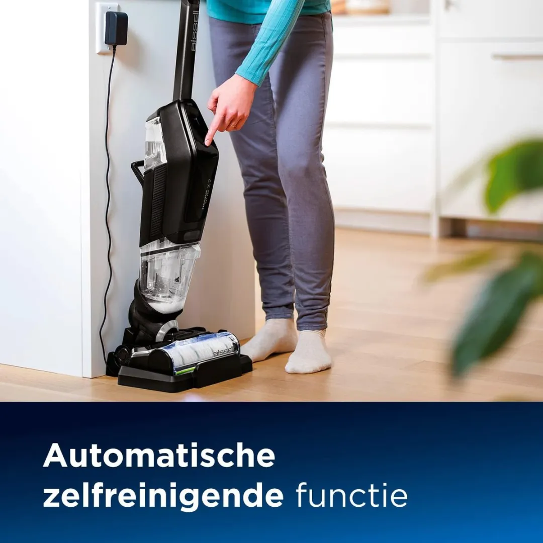 BISSELL CrossWave X7 Plus Pet Pro - 75.6W - 0.60L/0.38L - Zwart/Titanium met Cha Cha Lime