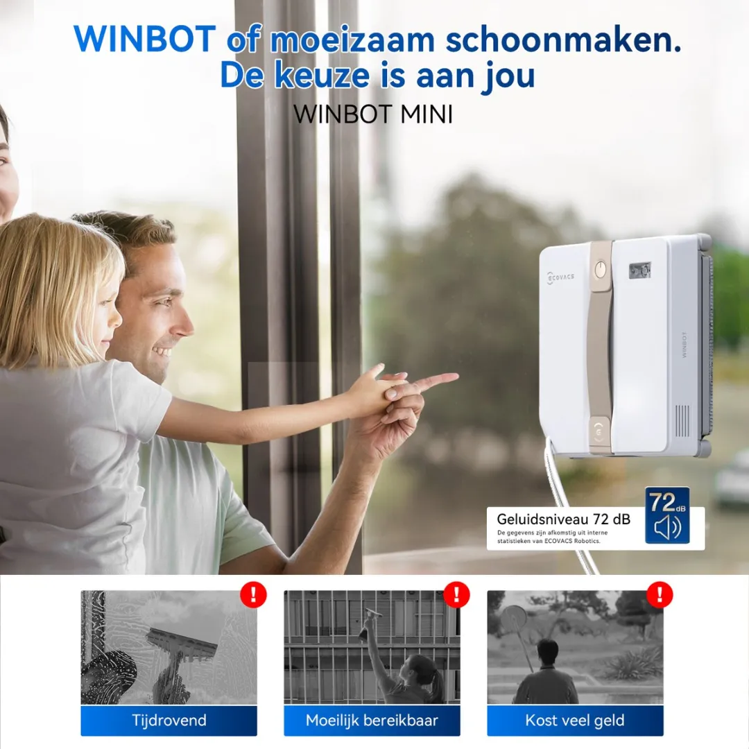 Ecovacs Winbot Mini WG841-01TD Raamrobot - Beige - afbeelding 6 van 6
