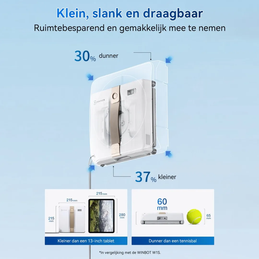 Ecovacs Winbot Mini WG841-01TD Raamrobot - Beige