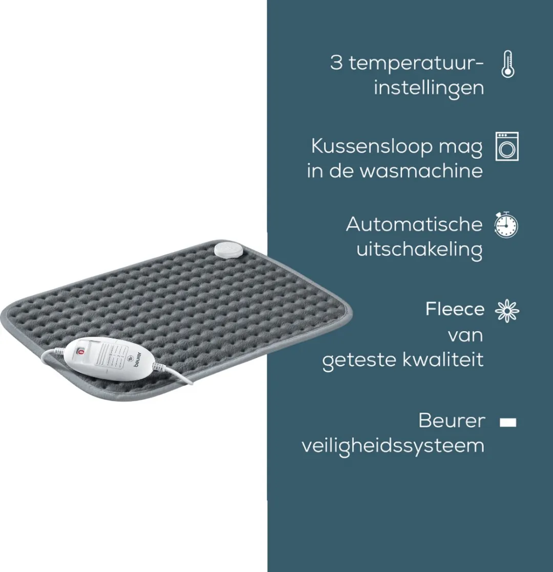 Beurer HK Special Edition Warmtekussen - 3 standen - Antraciet