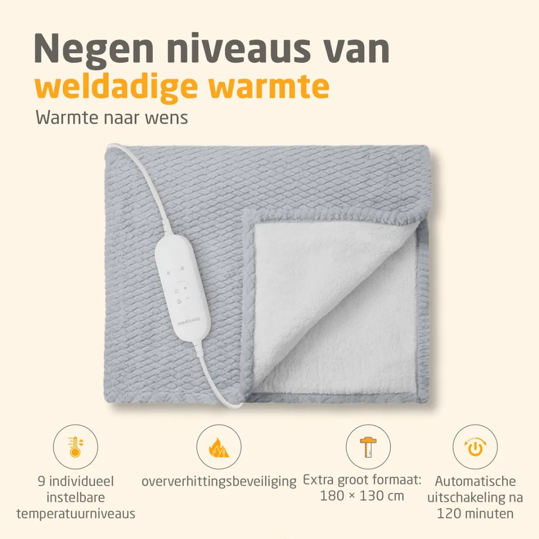 Medisana HB 416 Warmtedeken - 9 standen - Grijs