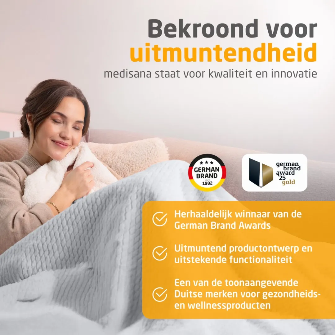 Medisana HB 416 Warmtedeken - 9 standen - Grijs