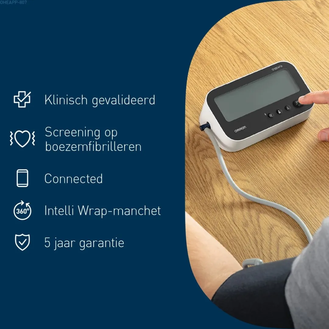 Omron M4 Connect AFib HEM-7196T1-FLE Bloeddrukmeter - Wit