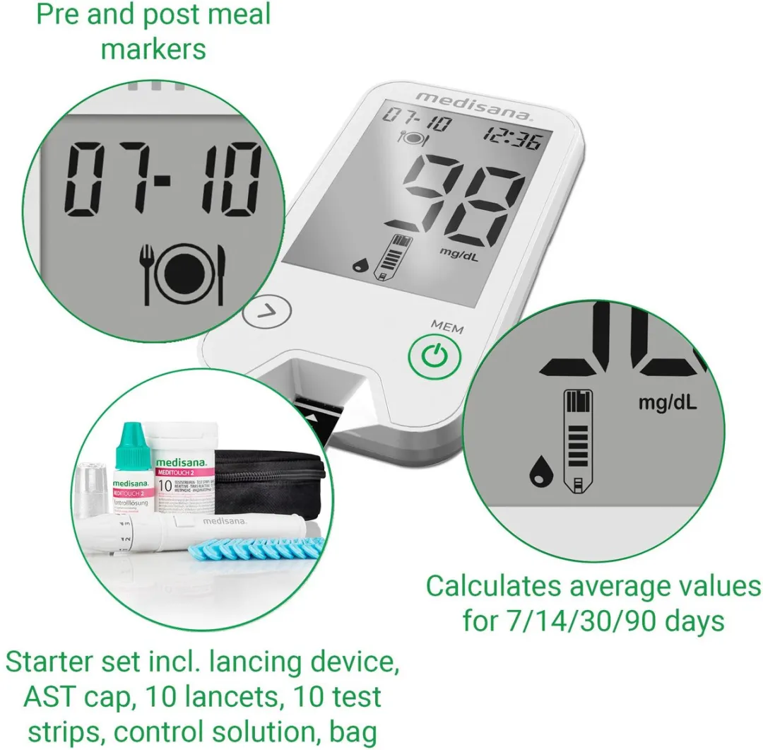 Medisana Meditouch2 Bloedglucosemeter - 1 Persoon - Blanco