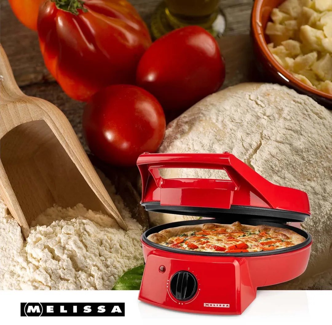 Nedis Melissa 16310237 Pizzamaker & Tafelgrill 30cm - 1800W - Rood