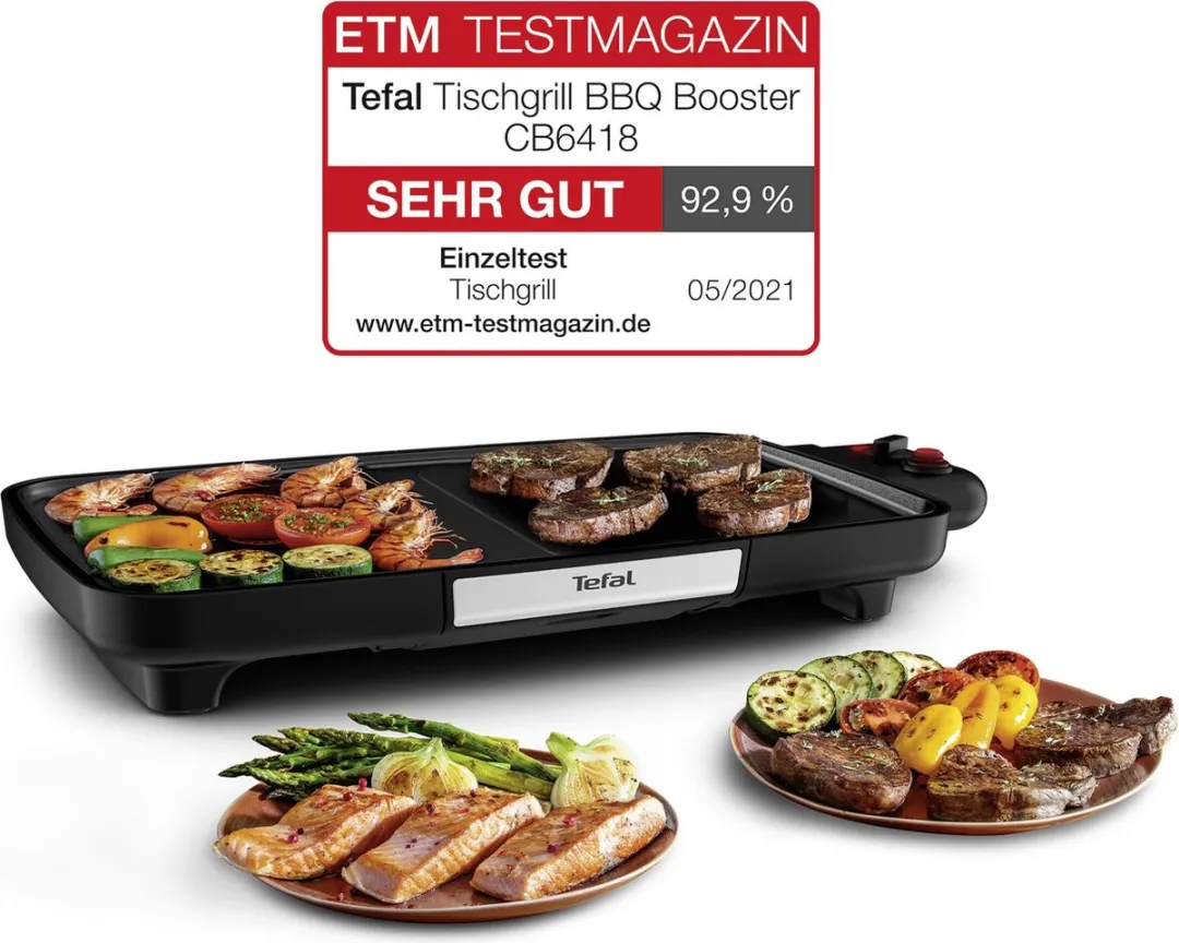 Tefal Plancha Booster CB641810 Contactgrill - 2000W - Zwart - afbeelding 6 van 6