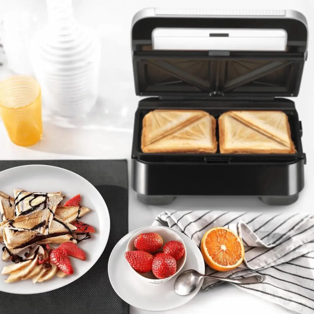 Braun SnackMaker 5 SM5038 Sandwich & Wafelijzer - 800W - Zwart/Zilver - afbeelding 4 van 5