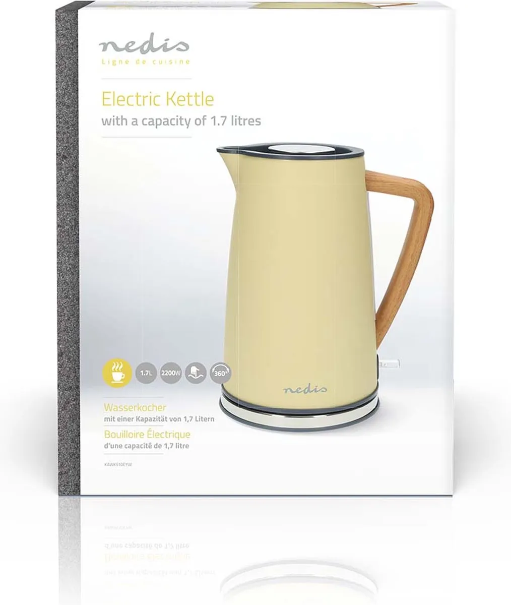 Nedis KAWK510EYW Waterkoker 1.7L - Geel