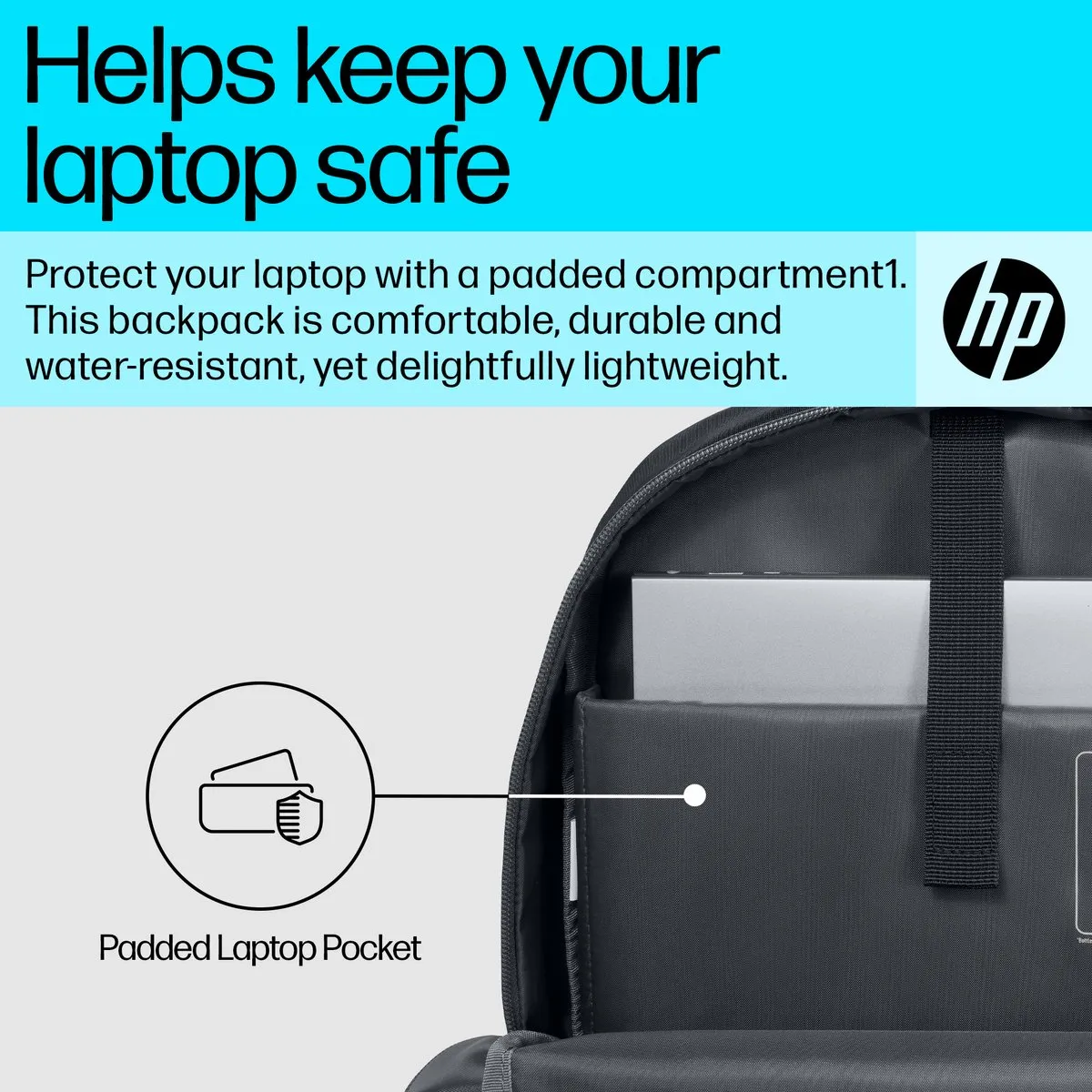 HP 15,6-inch Rugzak 9W0Z7AA - 7 Vakken - Zwart/Grijs