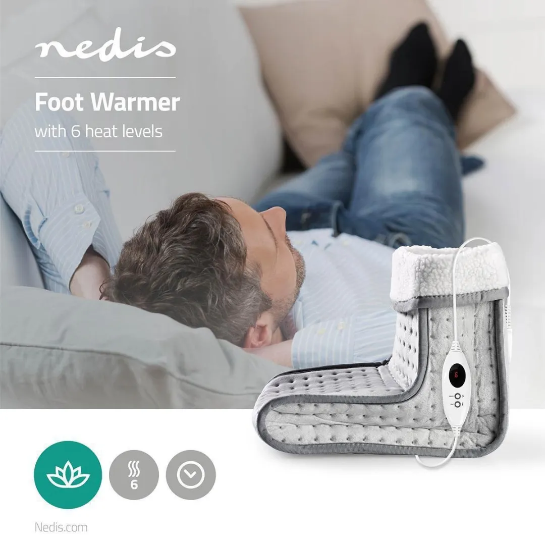 Nedis PEFW110CGY Voetenwarmer 6 standen - Grijs - afbeelding 6 van 6