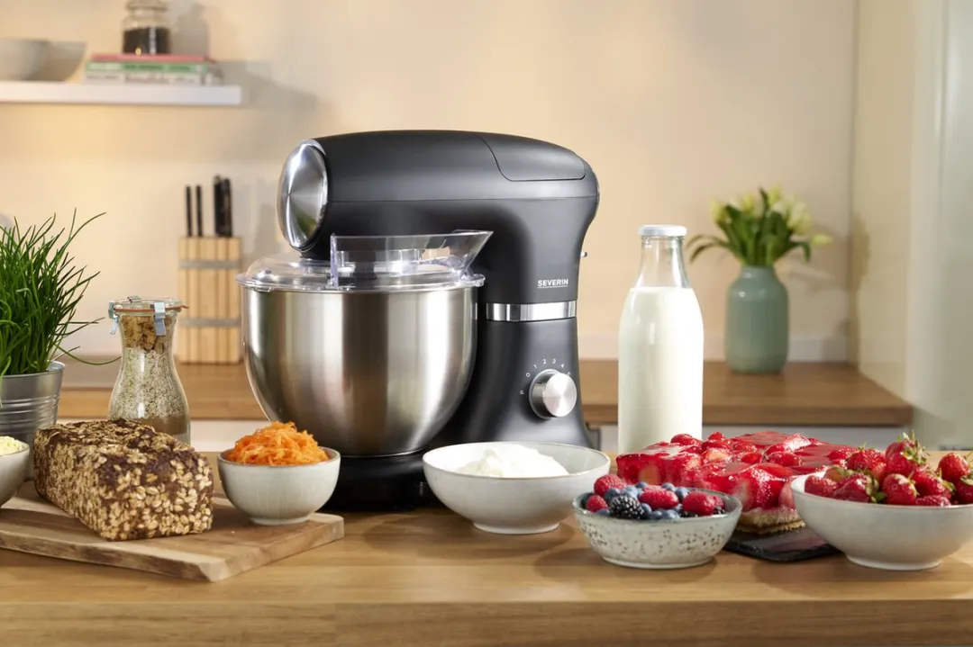 Severin KM 3898 Keukenmachine 1000W - Roestvrij staal/matzwart