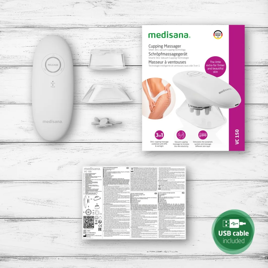 Medisana VC 150 Cupping Massageapparaat - 4 Koppen - Wit - afbeelding 6 van 6