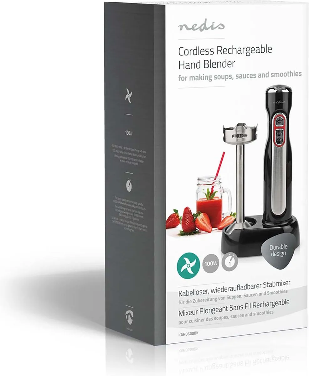 Nedis KAHB600BK Staafmixer 100W - Zwart