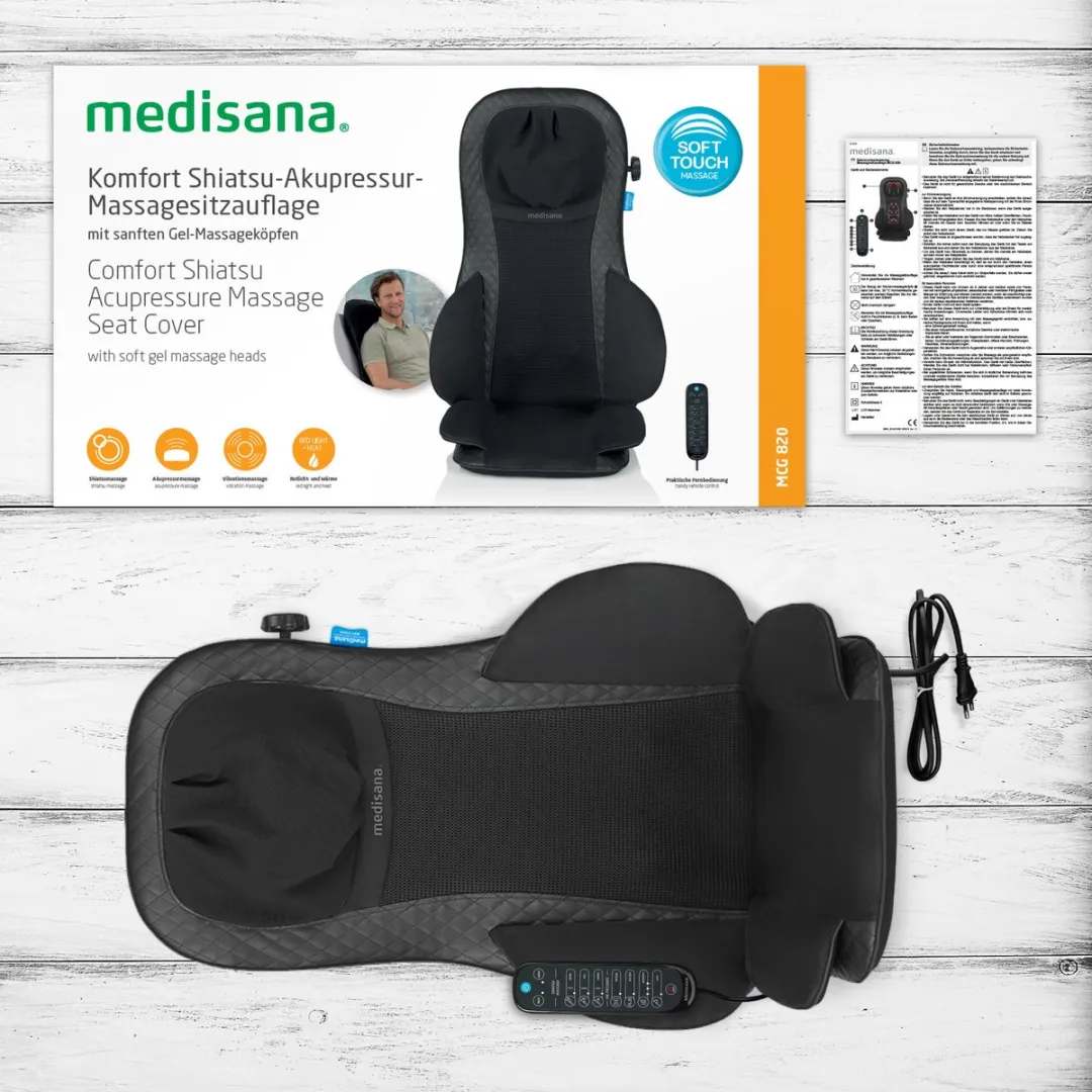 Medisana MCG 820 Shiatsu Massagekussen - 4 Koppen - Zwart - afbeelding 6 van 6