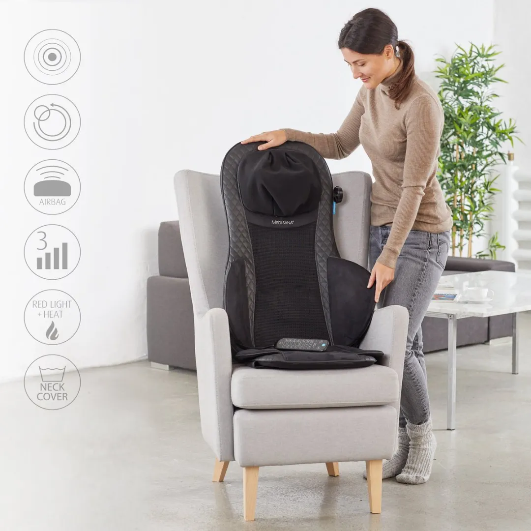 Medisana MCG 820 Shiatsu Massagekussen - 4 Koppen - Zwart
