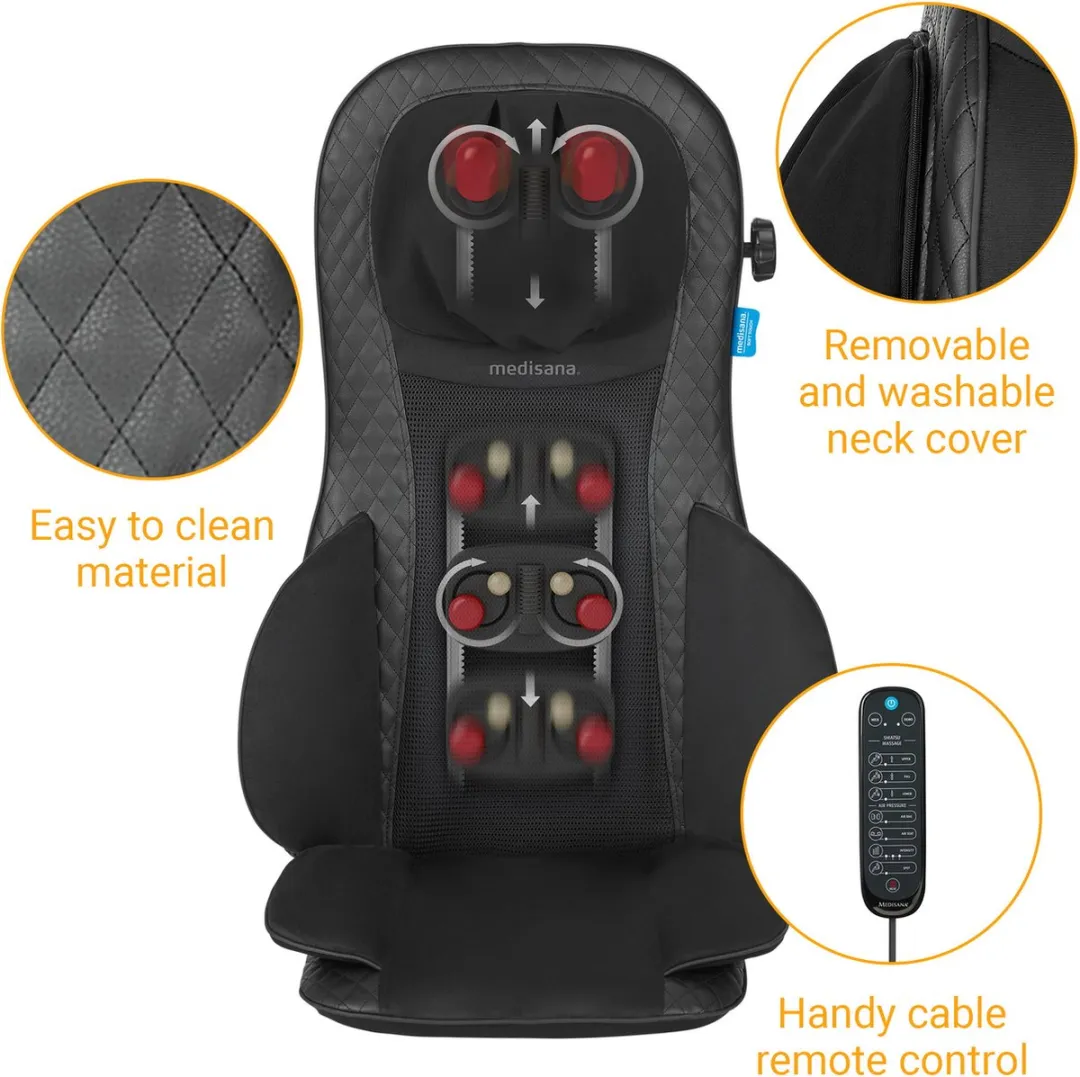 Medisana MCG 820 Shiatsu Massagekussen - 4 Koppen - Zwart