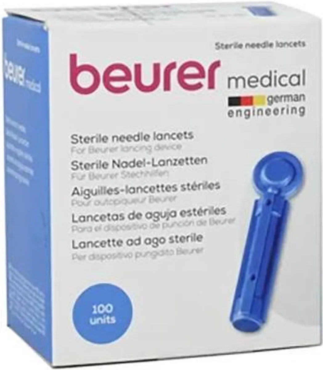 Beurer 457.01(3) Lancetten - 100 Stuks - Blauw
