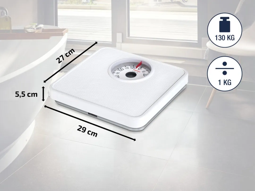 Soehnle Tempo Analoge Personenweegschaal - Wit - 130 kg