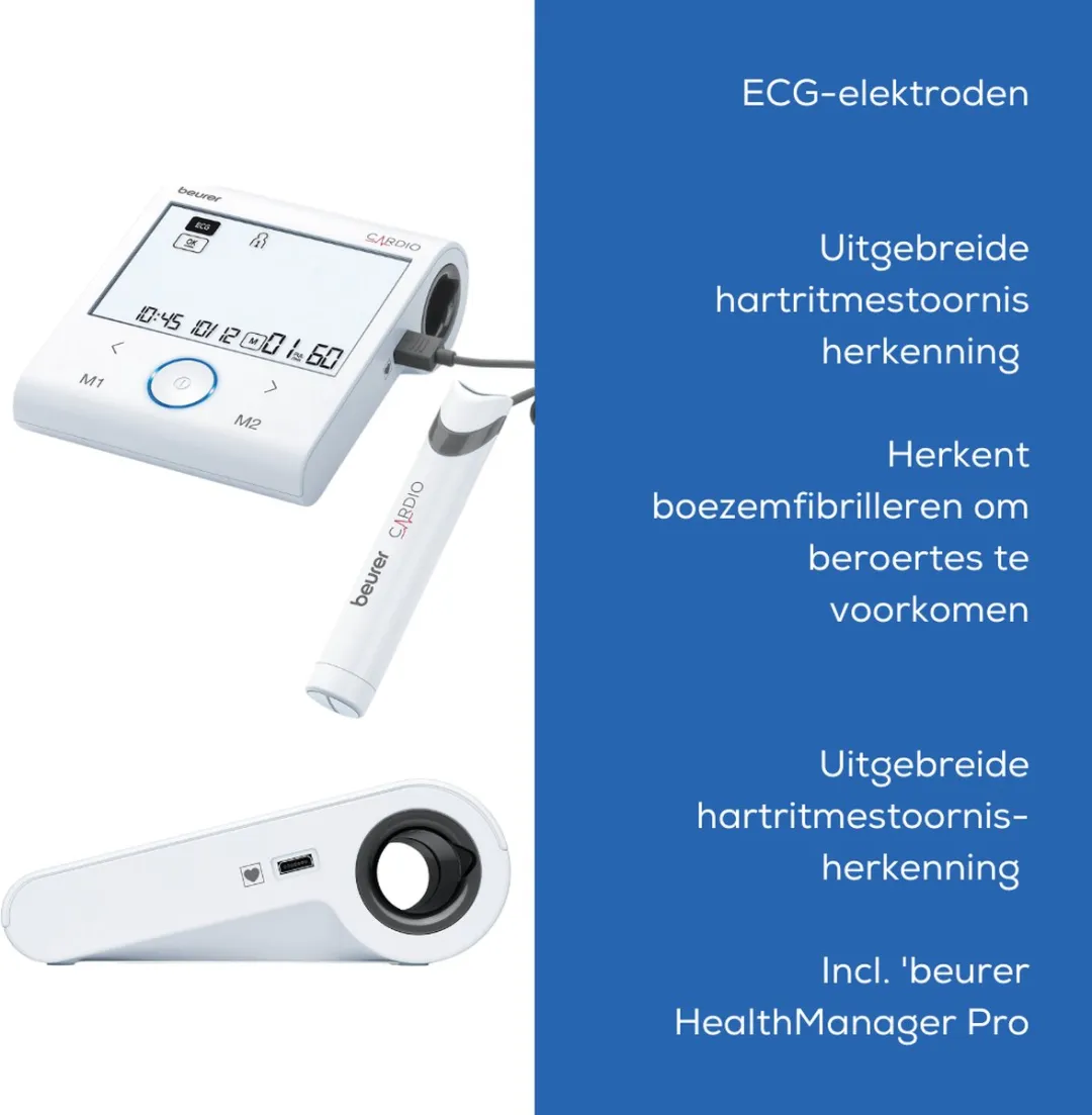 Beurer BM 96 Bloeddrukmeter - ECG & AFiB Detectie - Bluetooth