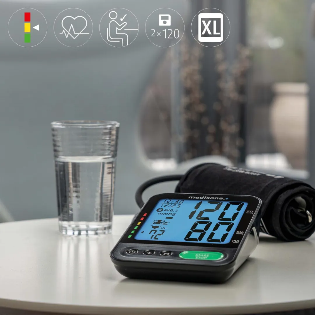 Medisana BU 580 Bovenarm Bloeddrukmeter - 2 Personen - 120 Metingen - Zwart - afbeelding 6 van 6