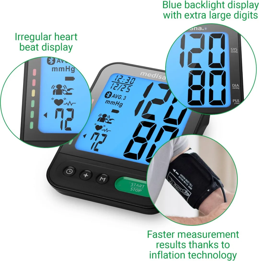 Medisana BU 580 Bovenarm Bloeddrukmeter - 2 Personen - 120 Metingen - Zwart