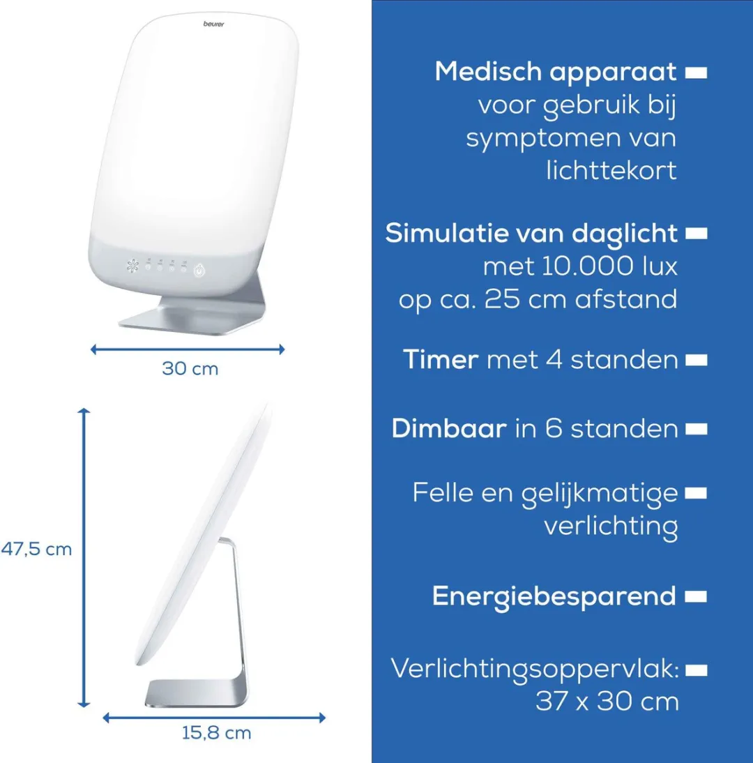 Beurer TL 95 Daglichtlamp 10.000 Lux - 37x30cm - Wit licht