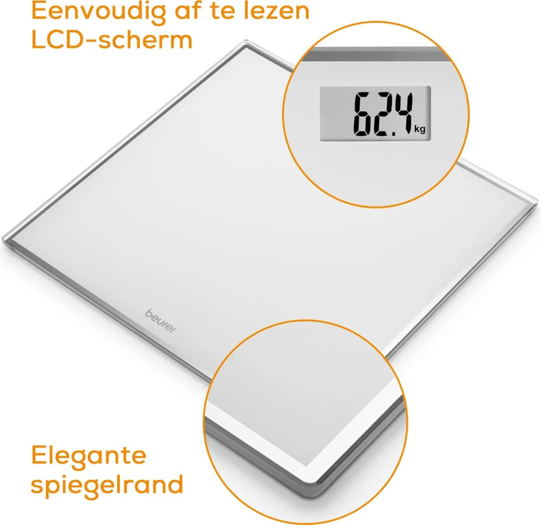 Beurer GS 120 Personenweegschaal - Digitaal - 150 kg - Wit