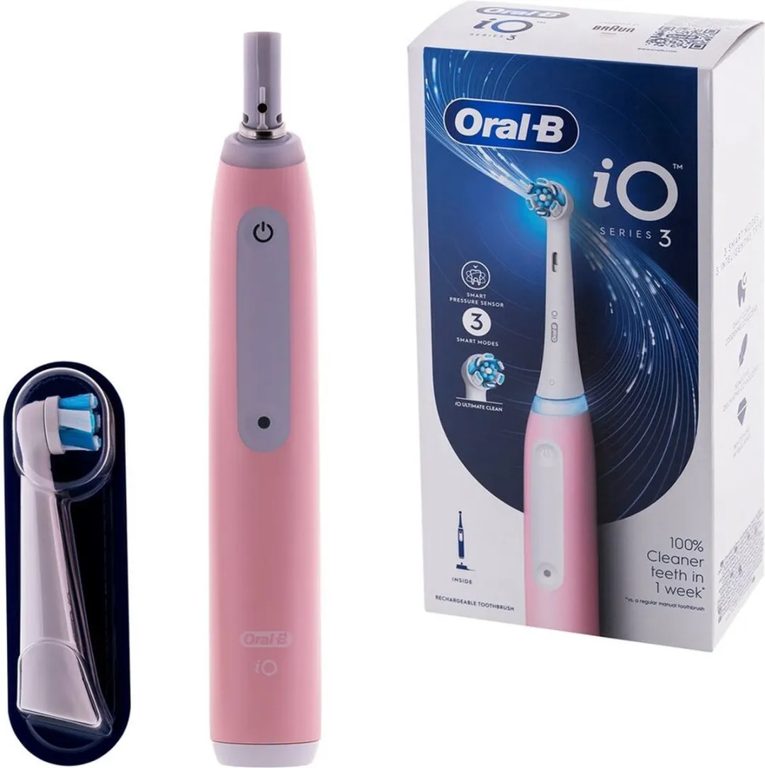 Oral-B iO Series 3 Magnetische Tandenborstel - 3 Modi - 7 Dagen Batterij - Roze