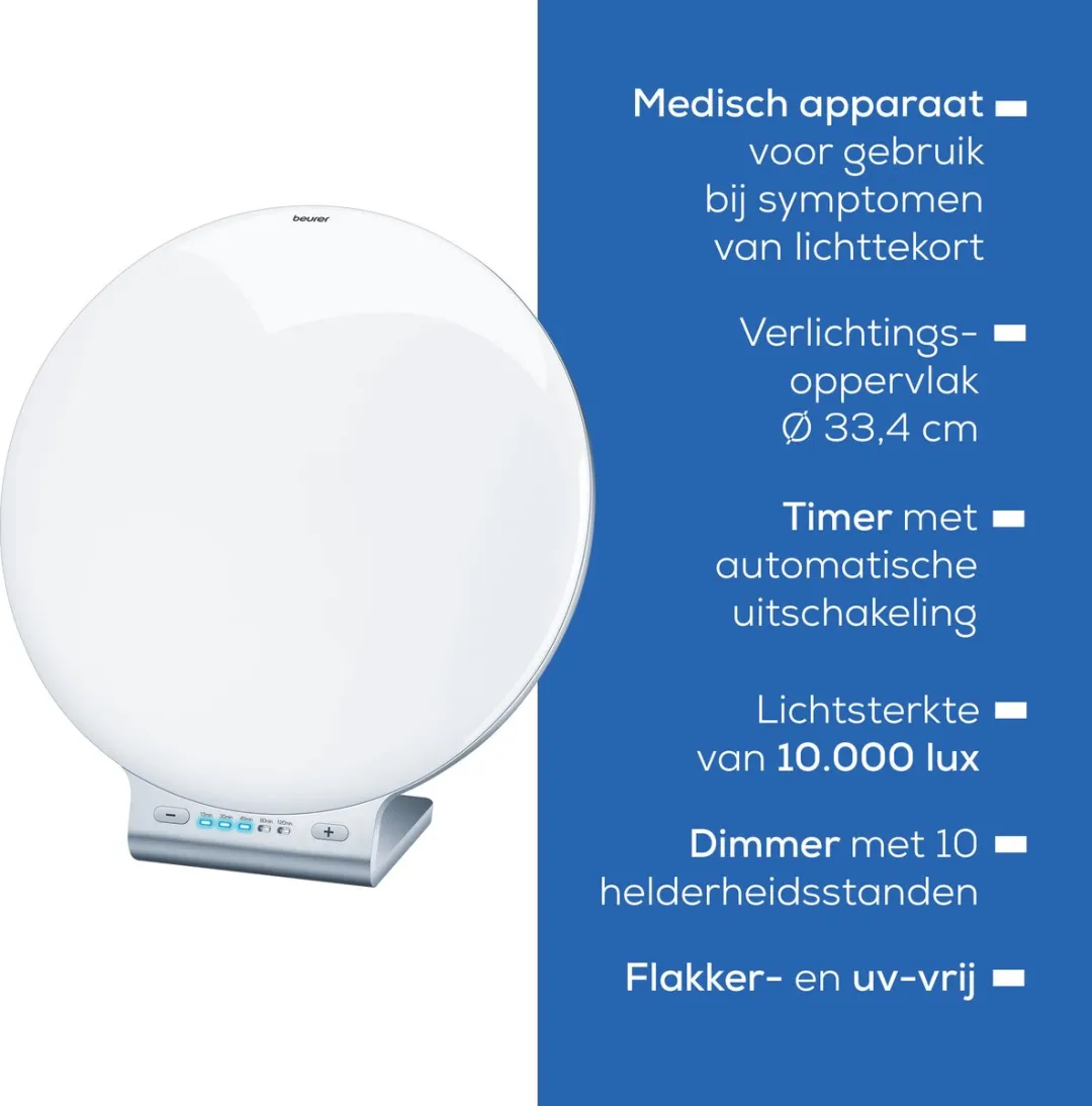 Beurer TL 70 Daglichtlamp 10.000 Lux - Wit - Ø33cm