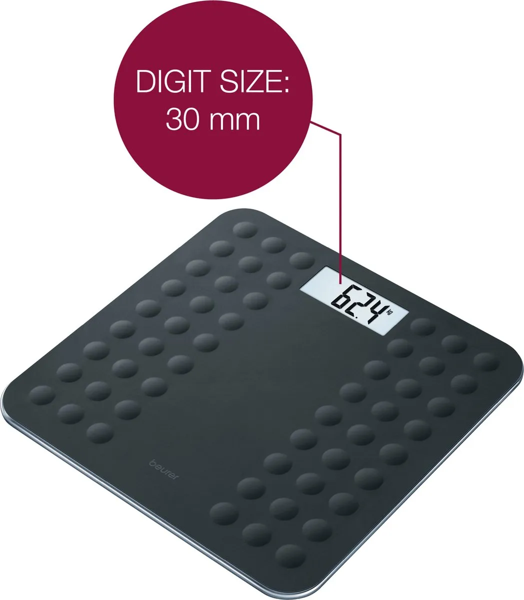 Beurer GS 300 Personenweegschaal - Digitaal - 18 kg - Zwart