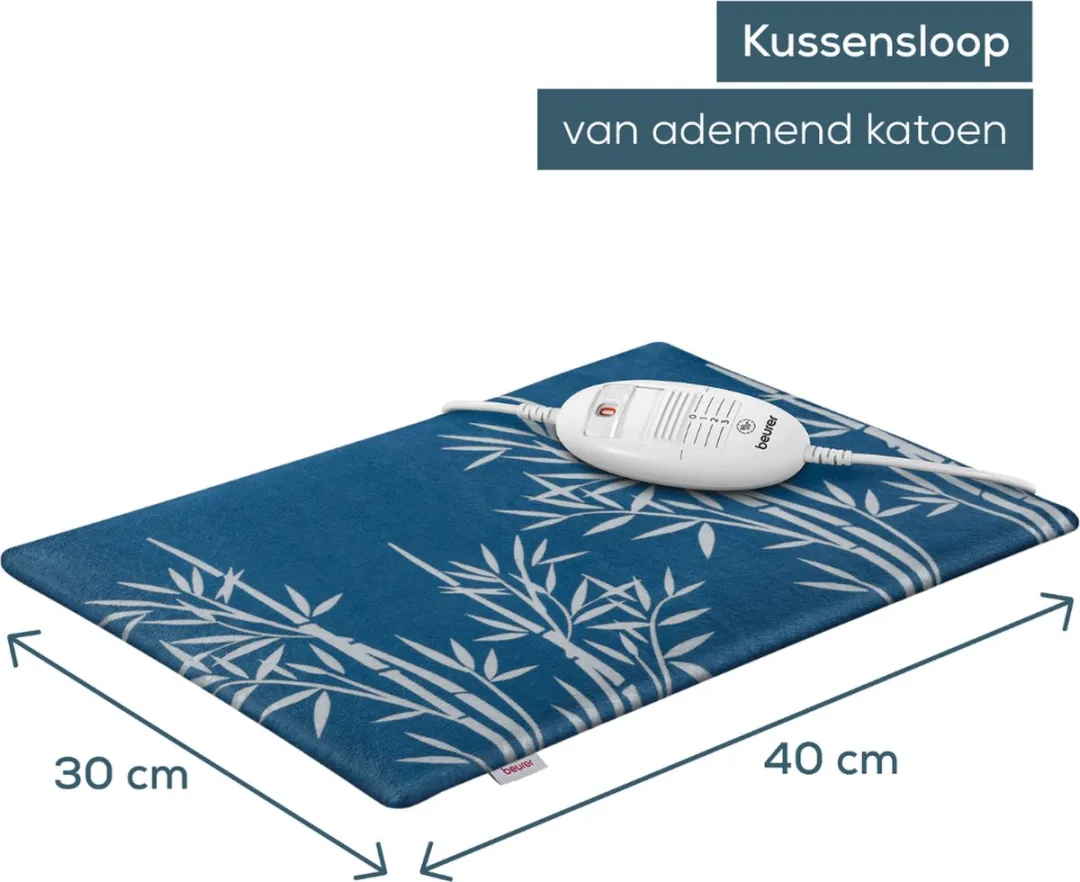 Beurer HK 35 Cosy Elektrisch Warmtekussen 40x30cm - Blauw/wit
