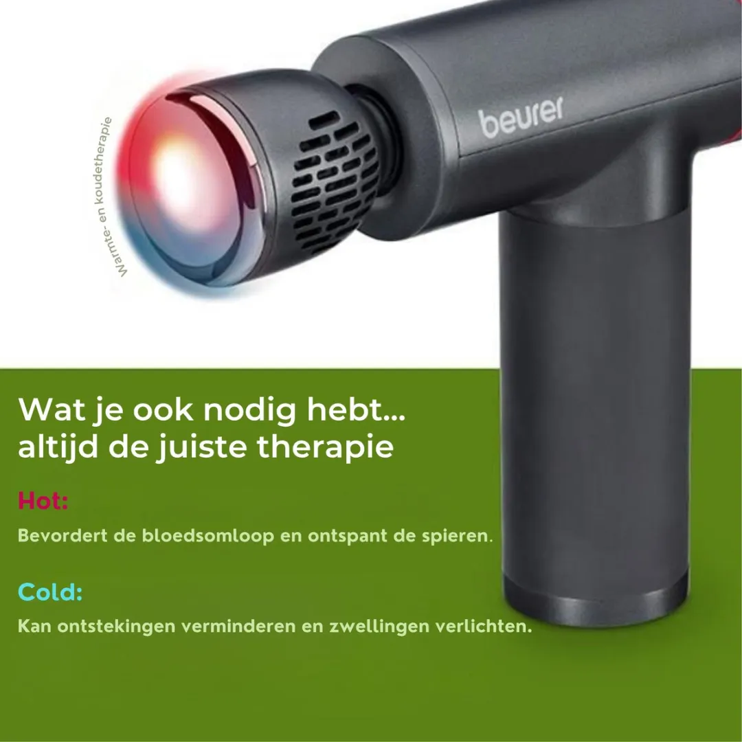 Beurer MG 195 HOT & COLD Massagepistool - 7 Koppen - Antraciet