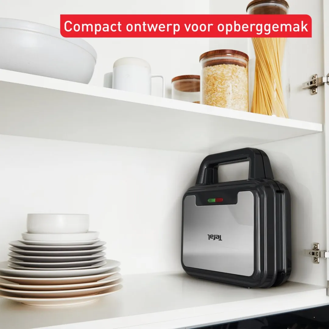 Tefal UltraCompact 3in1 SW383D10 Wafelijzer/Tosti/Contactgrill - 700W - Zwart - afbeelding 6 van 6