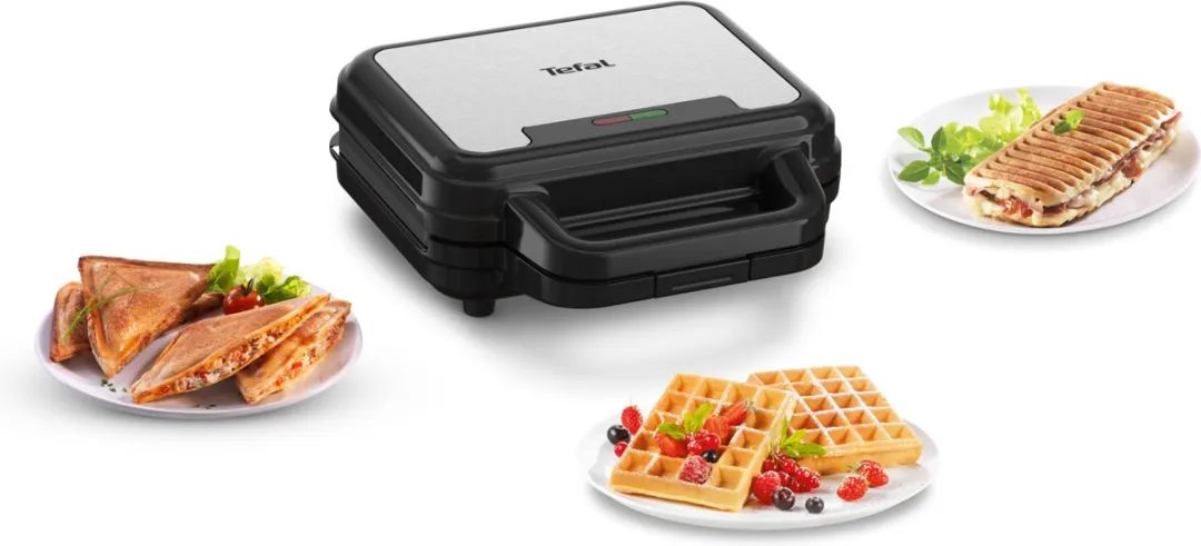 Tefal UltraCompact 3in1 SW383D10 Wafelijzer/Tosti/Contactgrill - 700W - Zwart