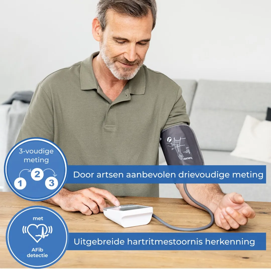 Beurer BM 53 Bloeddrukmeter - AFiB Detectie - 4 Personen