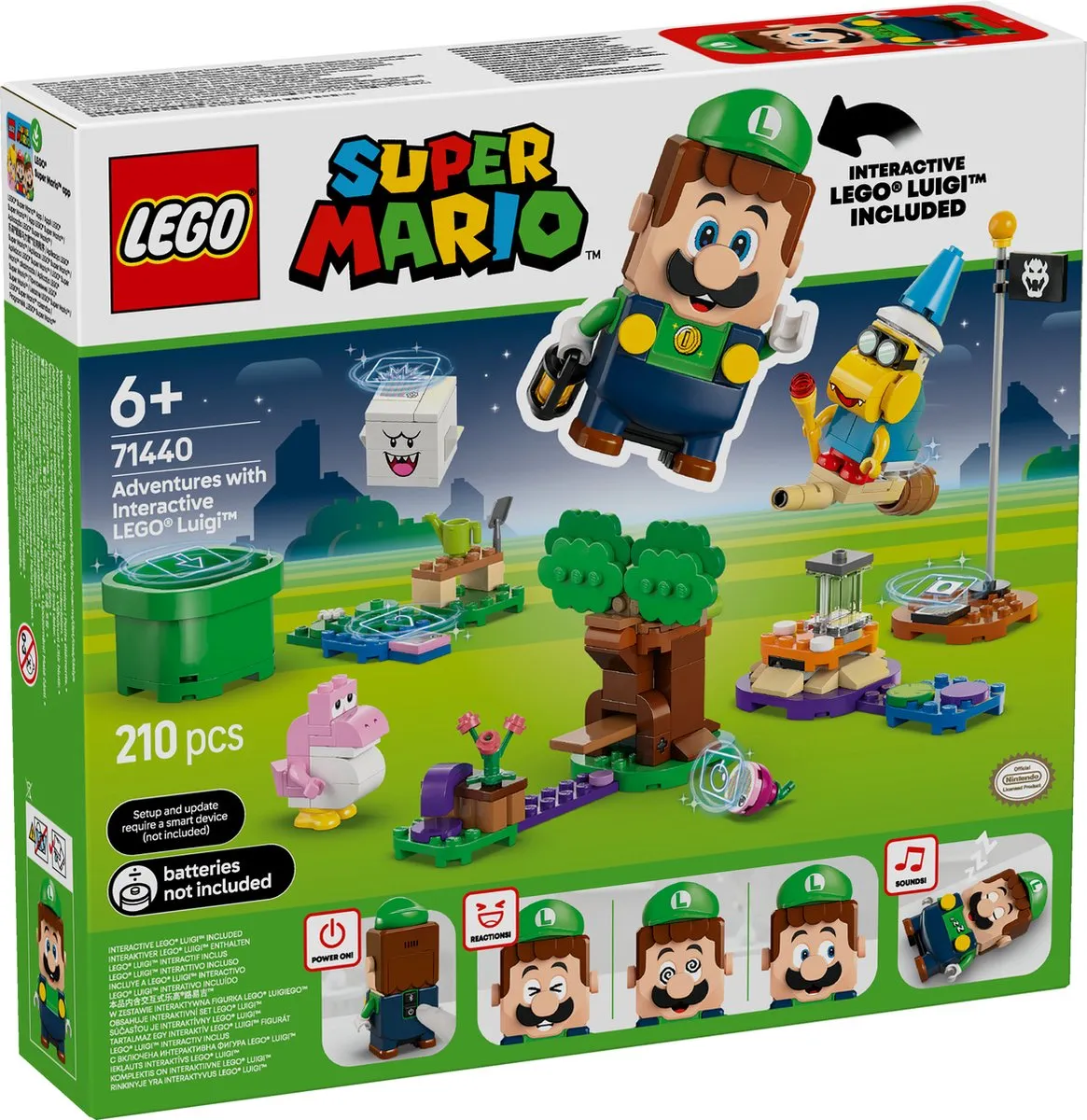LEGO Super Mario Avonturen Luigi 71440 - 210 Stukken - 4 Minifiguren