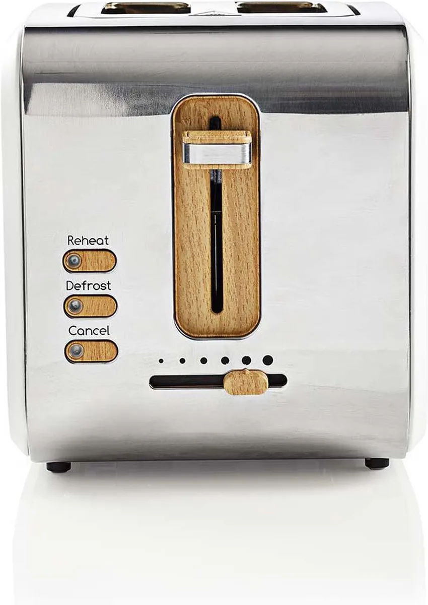 Nedis Broodrooster KABT510EWT - 2 Sleuven 900W - Wit