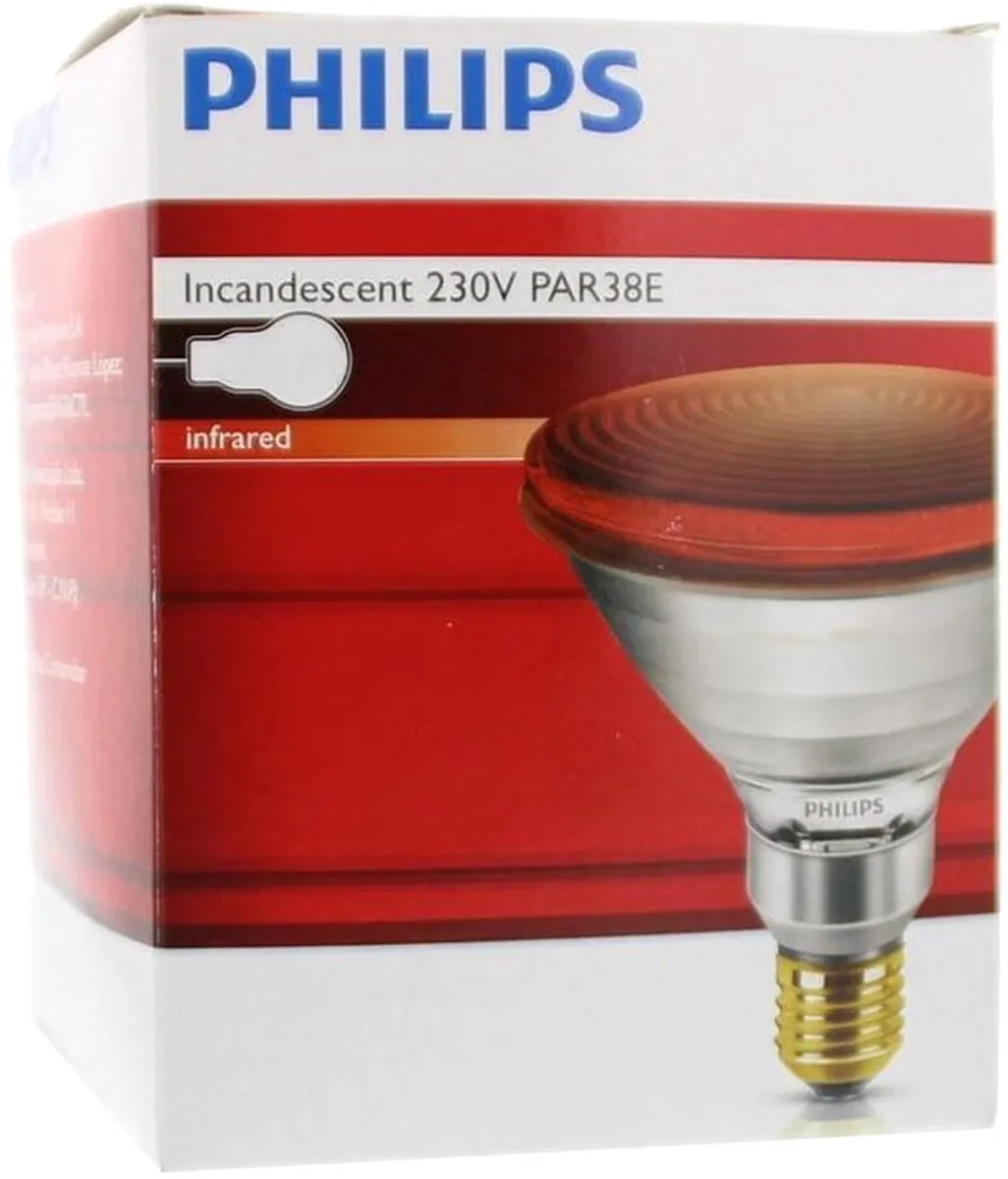 Philips PAR38 IR 150W Infraroodlamp - Rood