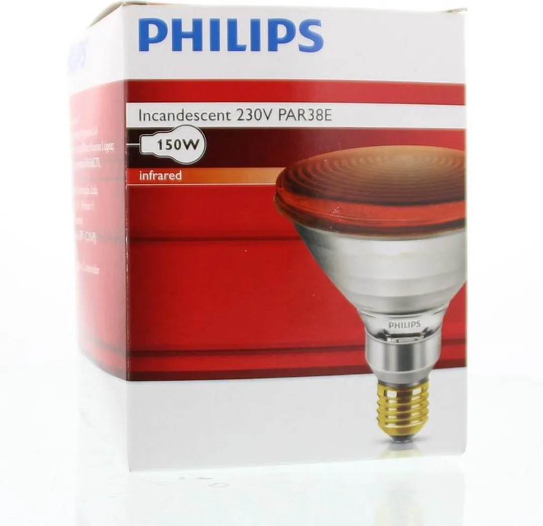 Philips PAR38 IR 150W Infraroodlamp - Rood