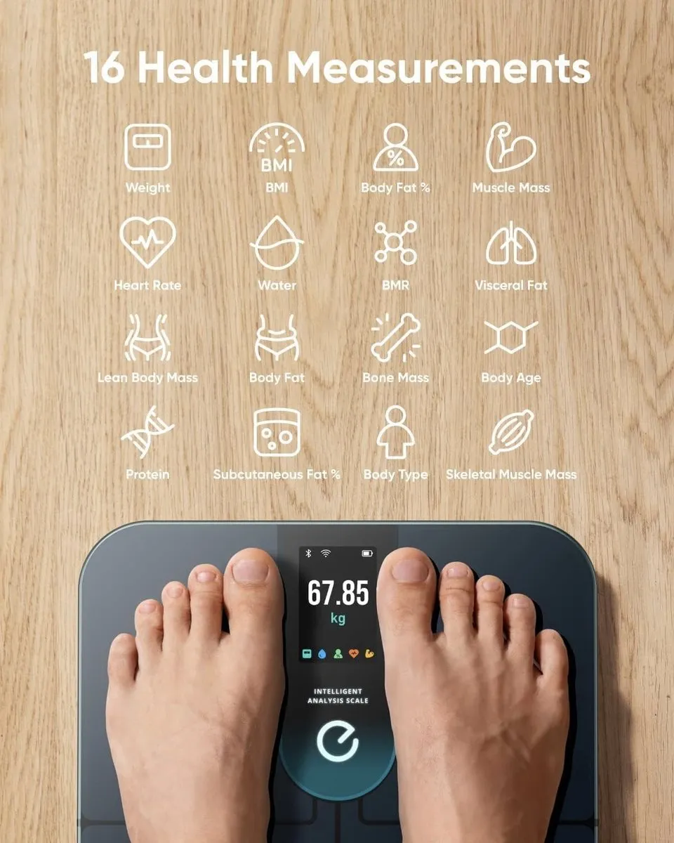 Eufy P3 Balance Slimme Weegschaal - 16 Metingen - 100 Personen - Zwart