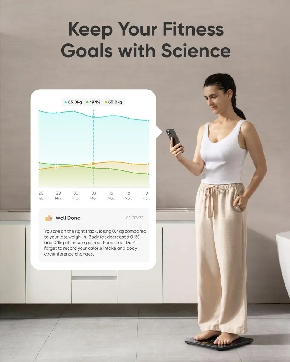 Eufy P3 Balance Slimme Weegschaal - 16 Metingen - 100 Personen - Zwart