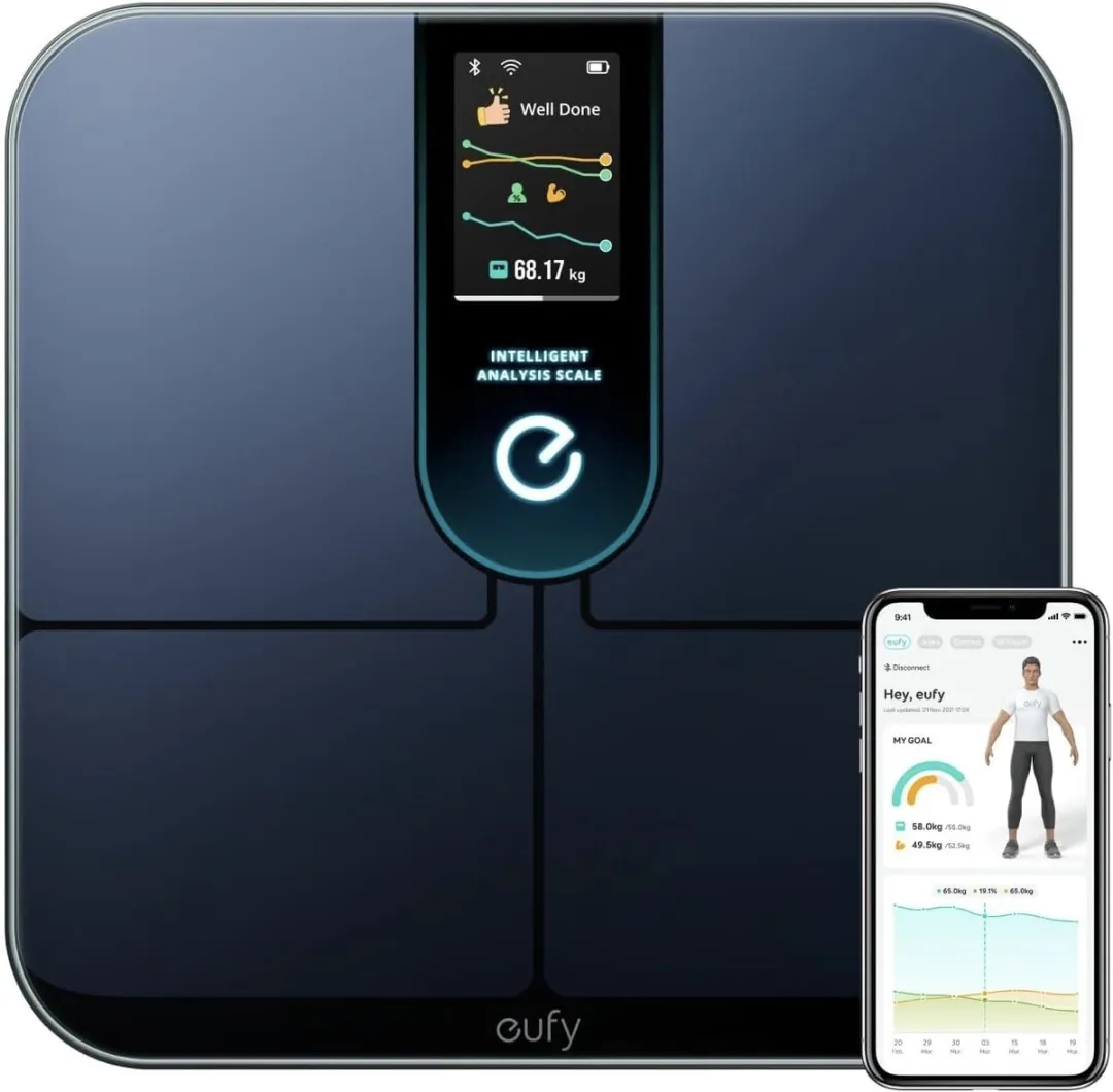 Eufy P3 Balance Slimme Weegschaal - 16 Metingen - 100 Personen - Zwart