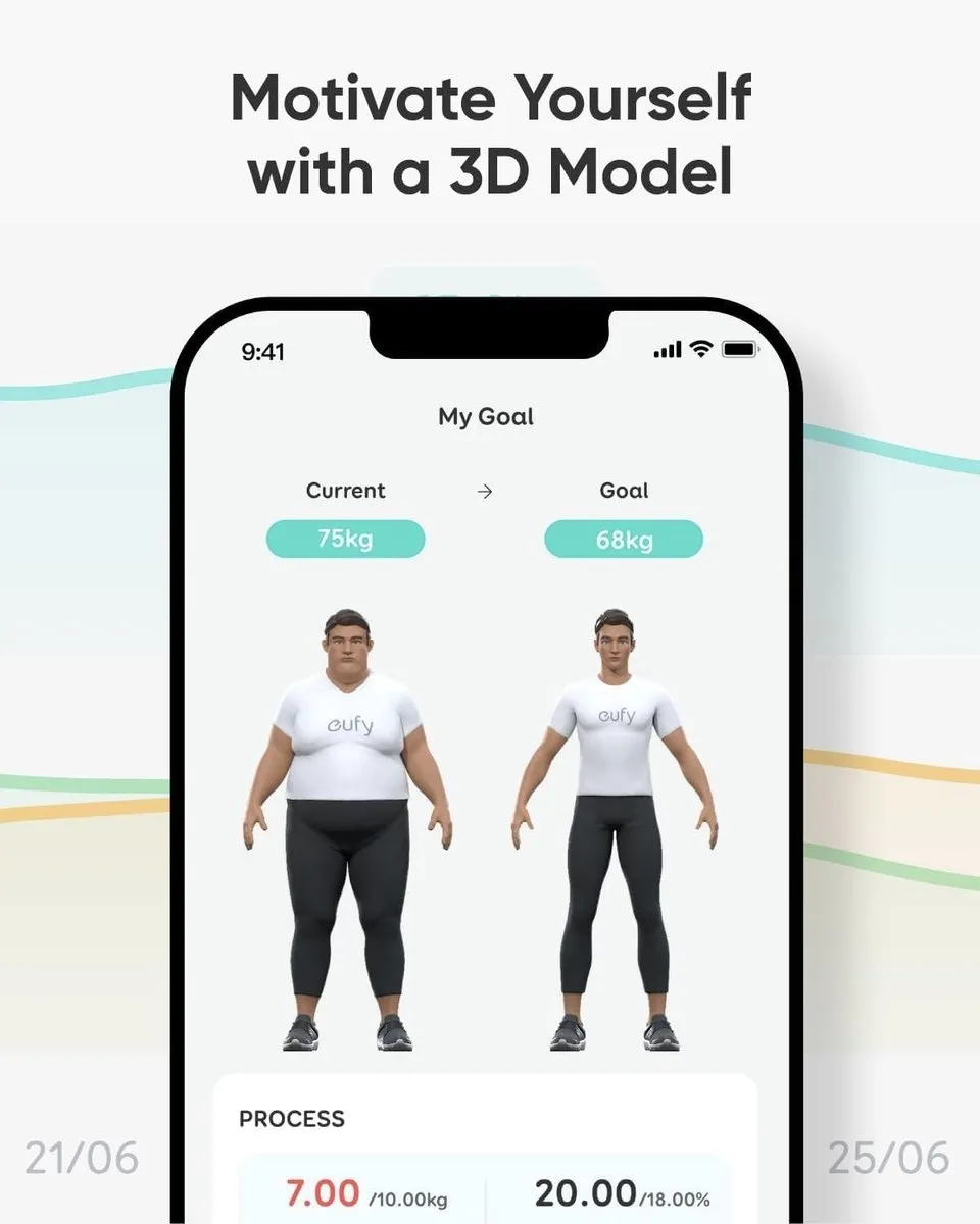 Eufy P3 Balance Slimme Weegschaal - 16 Metingen - 100 Personen - Zwart - afbeelding 6 van 6