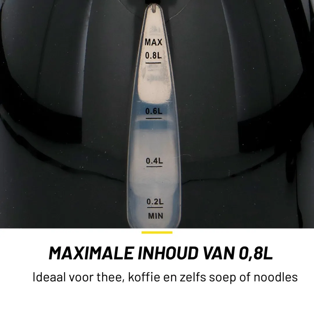 Dunlop Reiswaterkoker 0,8L - 24V - Zwart - afbeelding 6 van 6