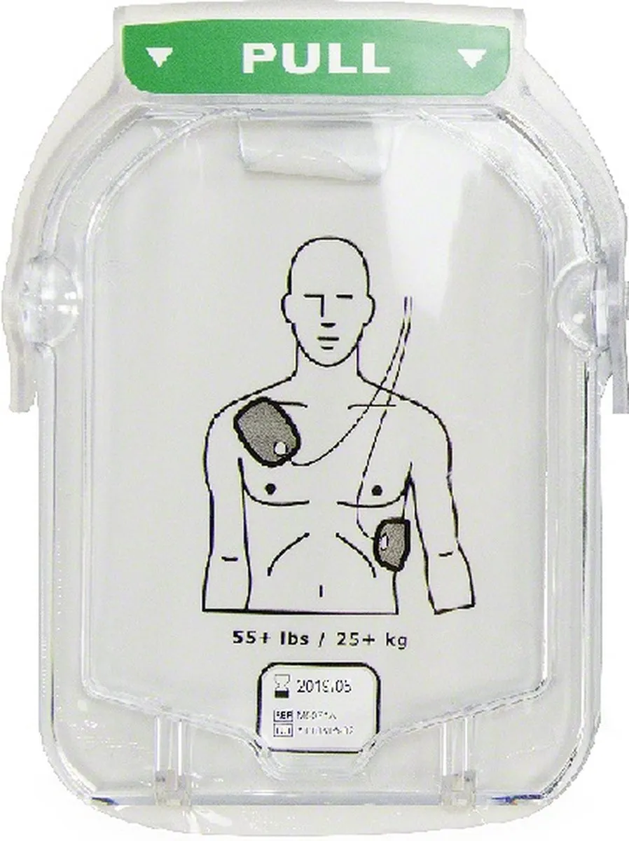 Philips Heartstart HS1 AED + rode tas + ophangbeugel + safeset